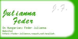 julianna feder business card
